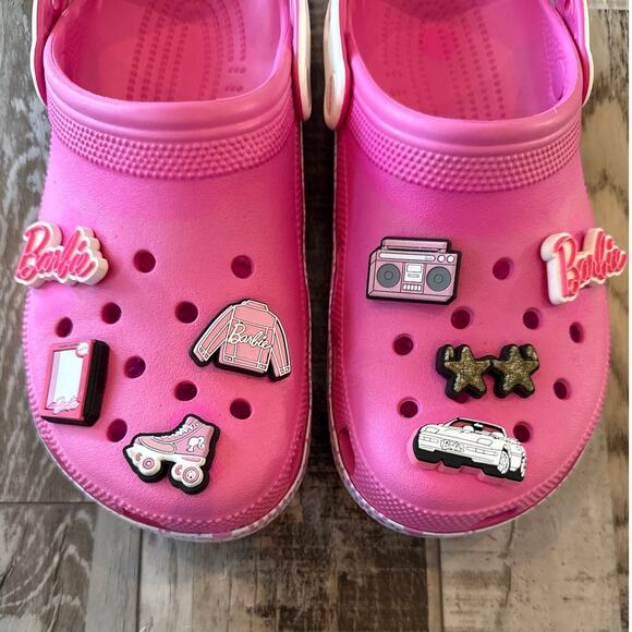 Crocs Classic Comfort Clog Barbie Electric Pink Womens Sz 10 New Limited Edition - Picture 6 of 7